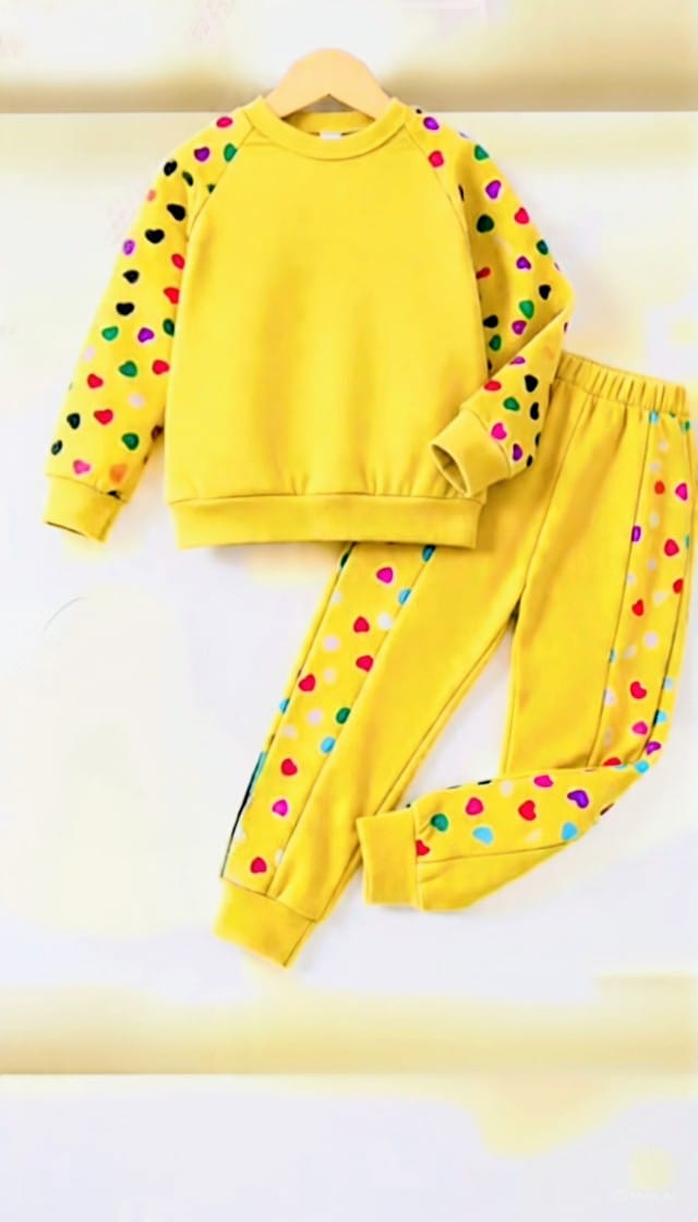 Colorful Heart Print Winter Set (1 to 10 years)