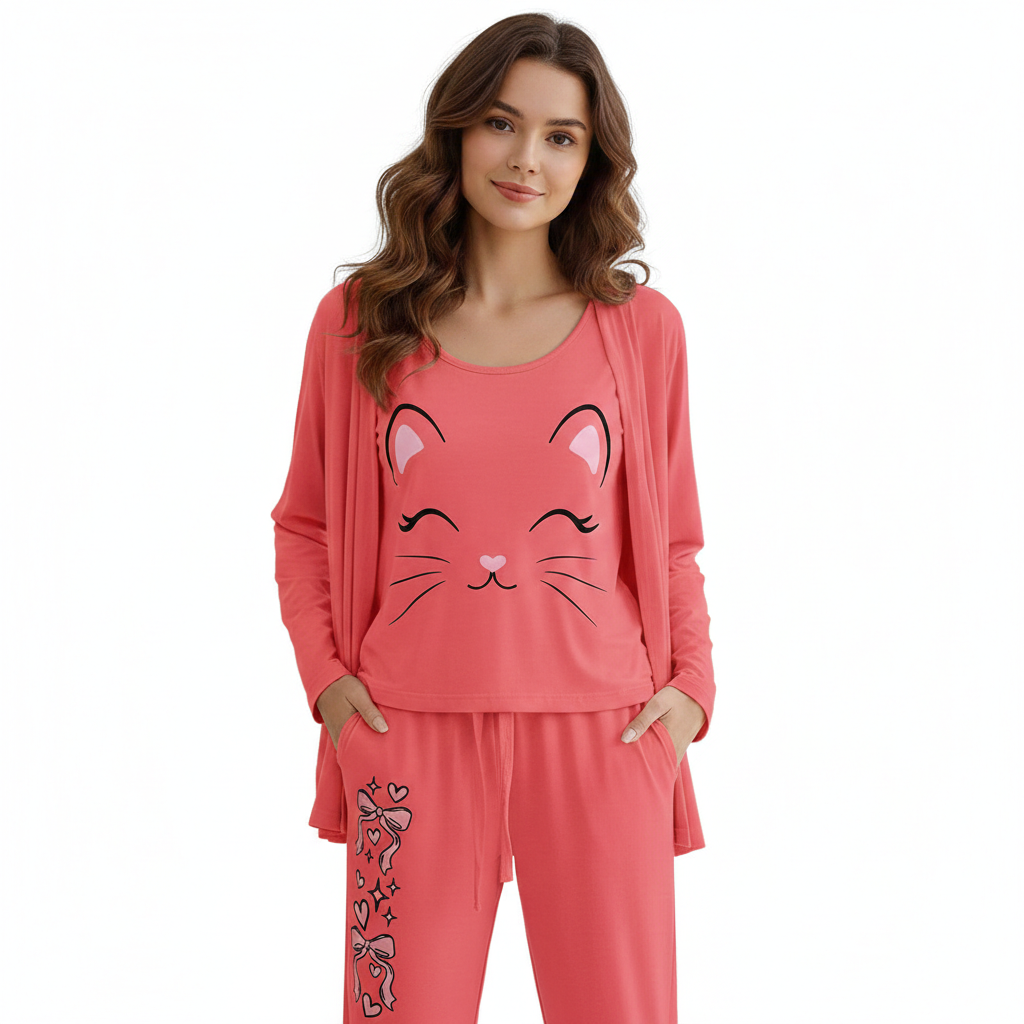 3 Pcs Night Printed Suit