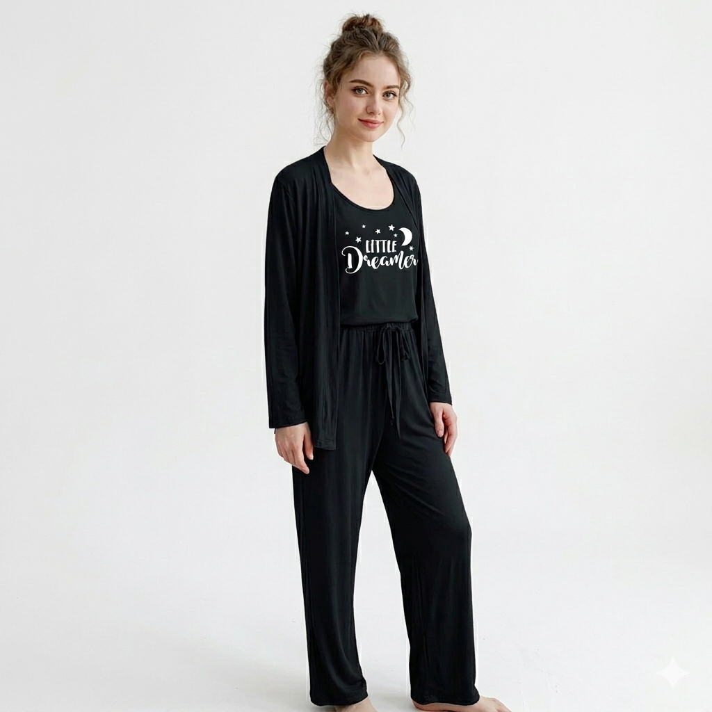 Night Printed Suit – 3 Pcs Set
