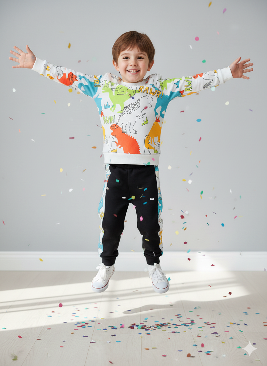 RAWR-some" Dino Adventure Kids Sweat Suit Set (1 to 10 Years)