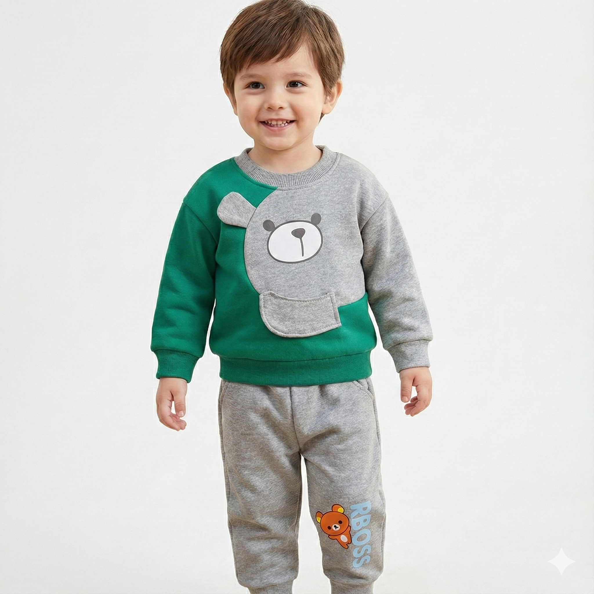 Dodo Bear Kids Winter Fleece Suit (Soft & Warm)