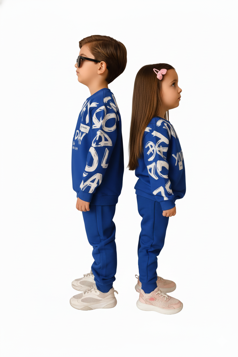 Kids Winter Fleece Suit – “Your Day” Print (Boys & Girls) | Ages 1 to 10