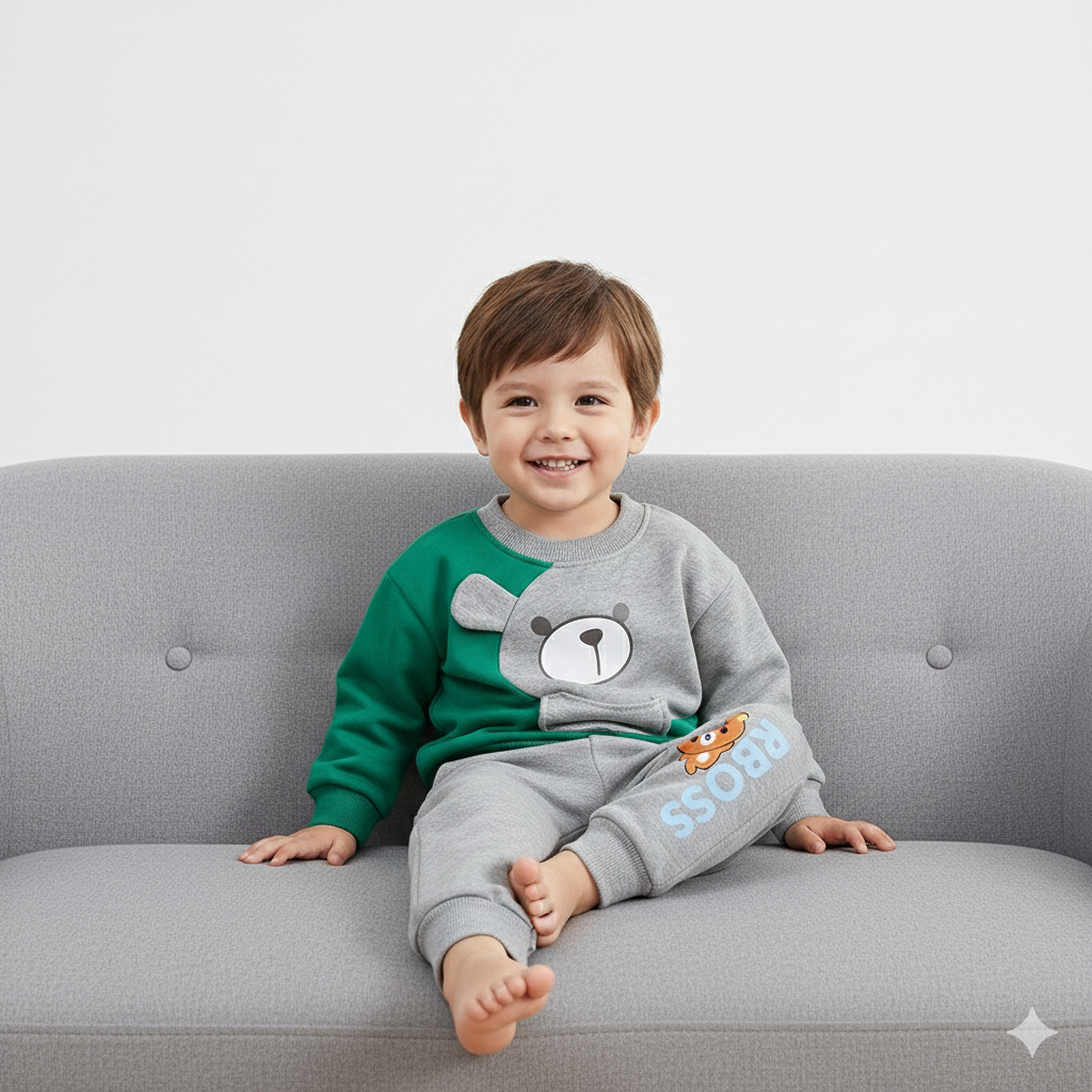 Dodo Bear Kids Winter Fleece Suit (Soft & Warm)