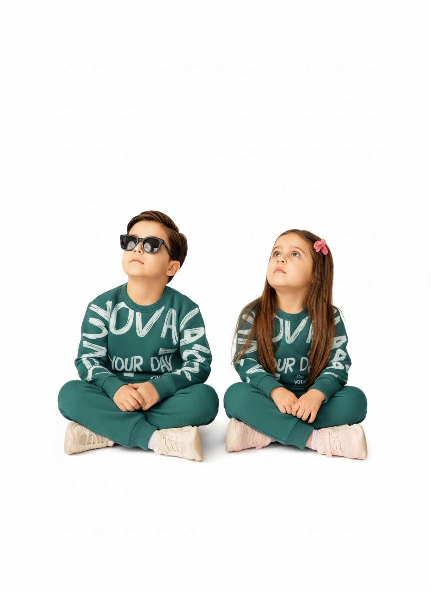 Kids Winter Fleece Suit – “Your Day” Print (Boys & Girls) | Ages 1 to 10