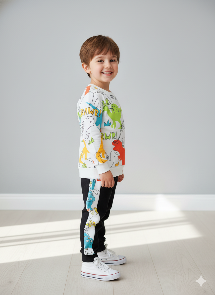 RAWR-some" Dino Adventure Kids Sweat Suit Set (1 to 10 Years)