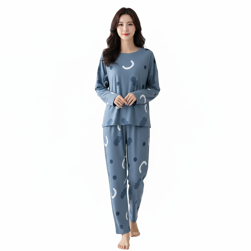 ✨ Premium Cotton Jersey Night Suit – Soft & Comfy Wear