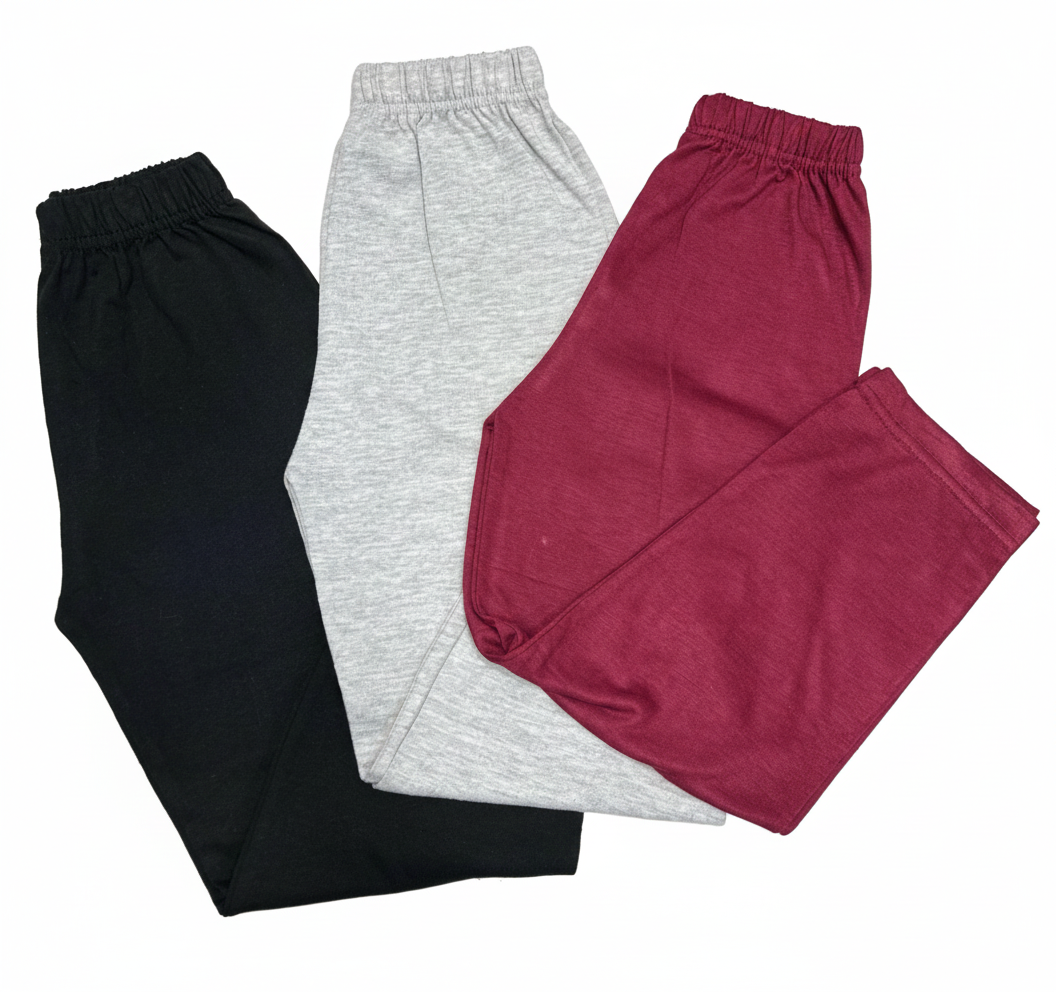 Women’s Soft Cotton Jersey Trousers – Standard Size (Pack or 3)