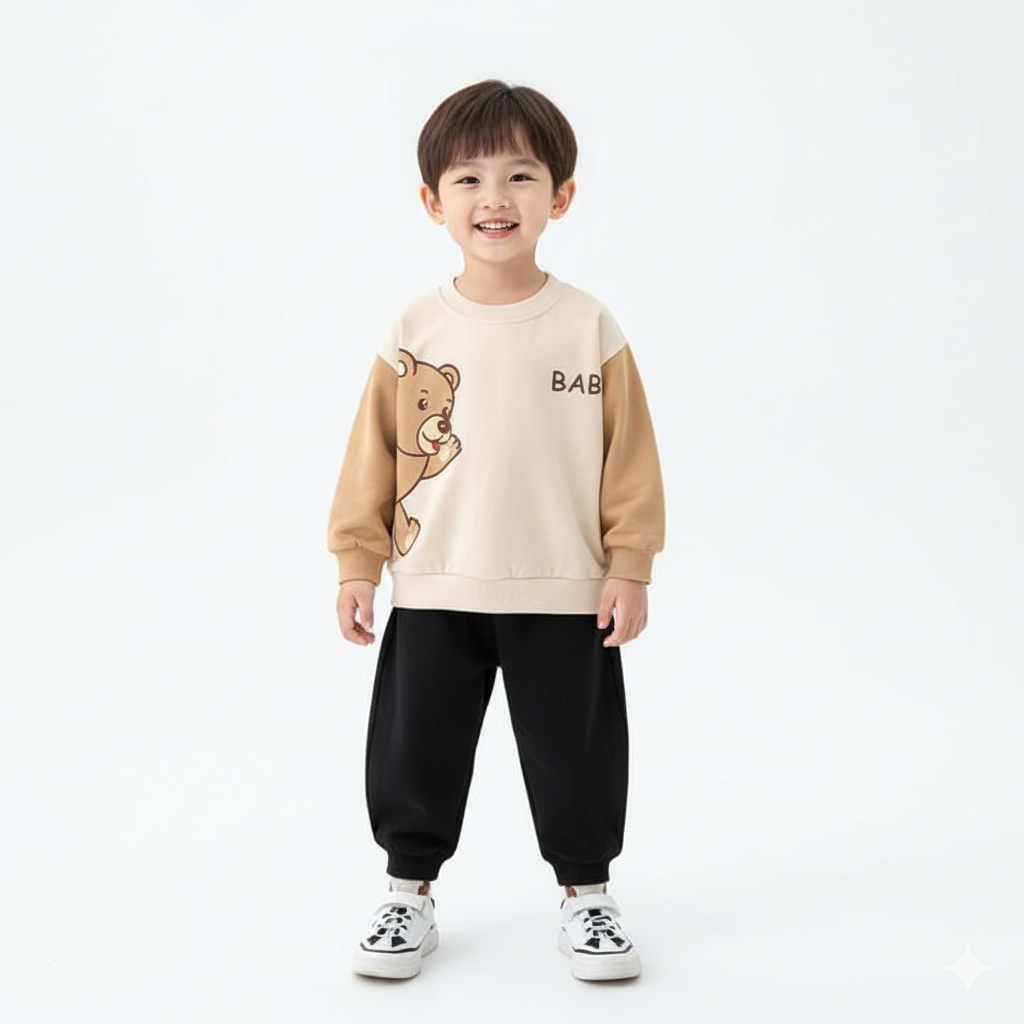 Cute Bear Double Fleece Winter Shirt (1 to 10 years)