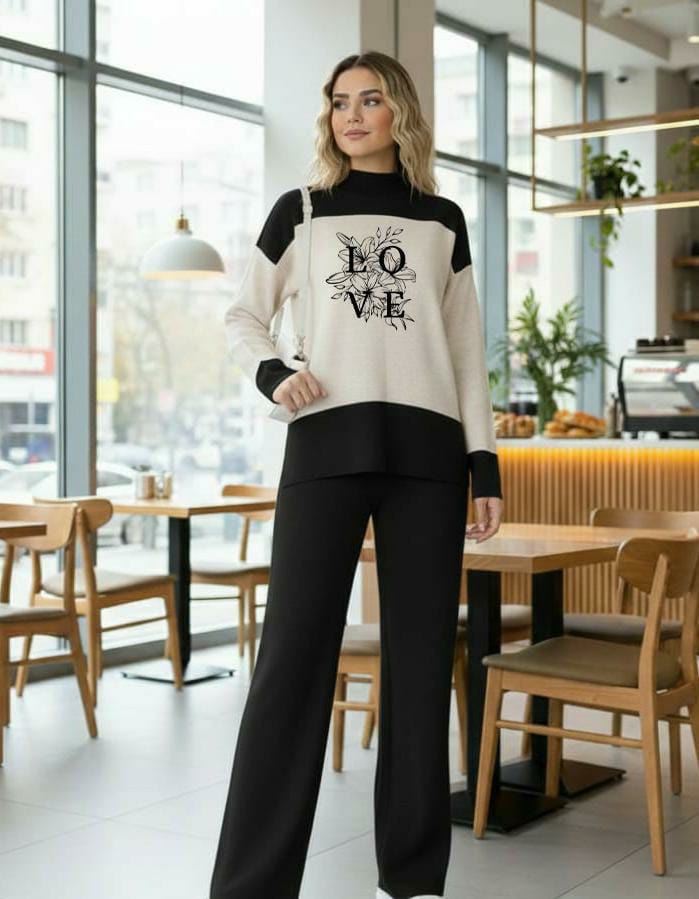 Women’s Double Fleece Tracksuit (Sweatshirt & Trouser Set)