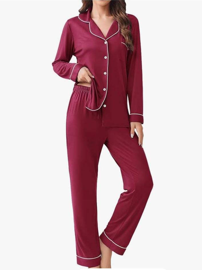 High Quality Piping Night Suits