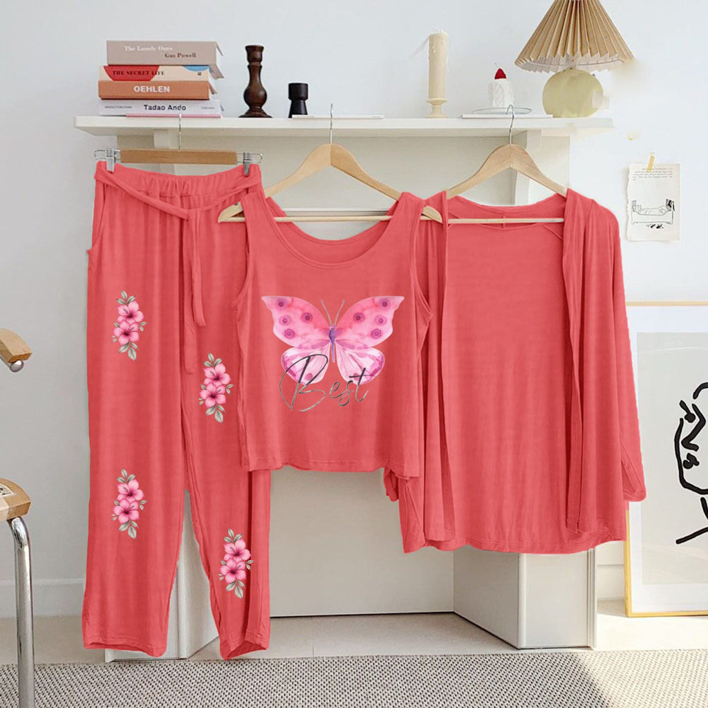 3 Pcs Night Printed Suit