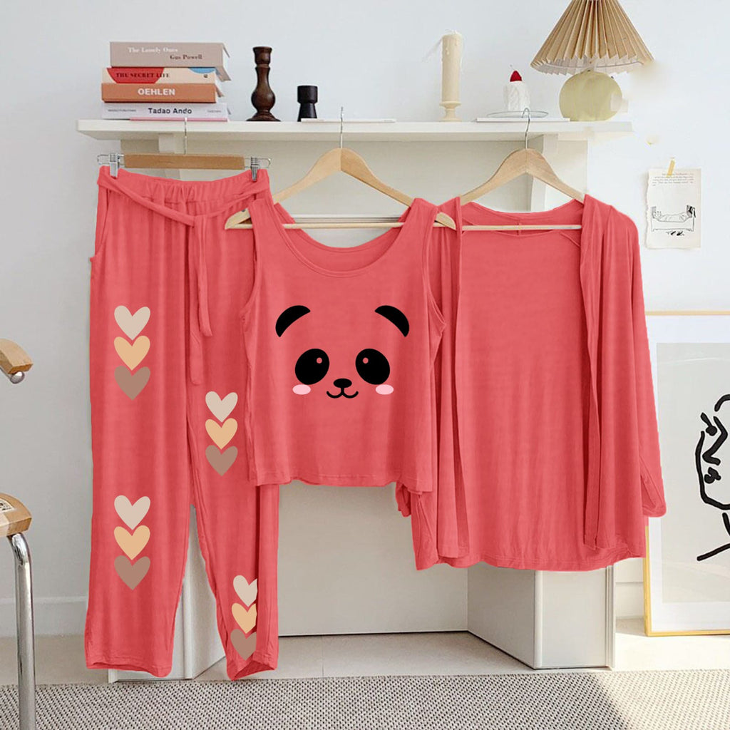 3 Pcs Night Printed Suit