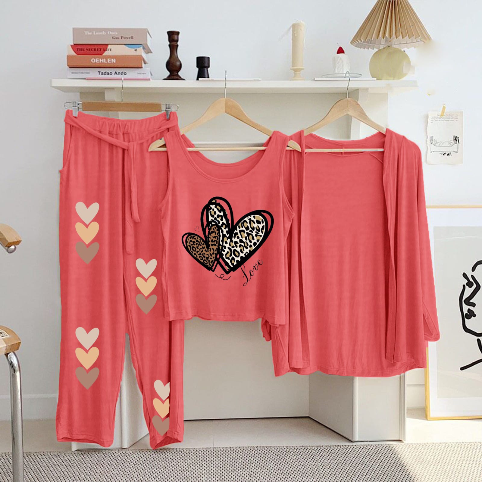 3 Pcs Night Printed Suit