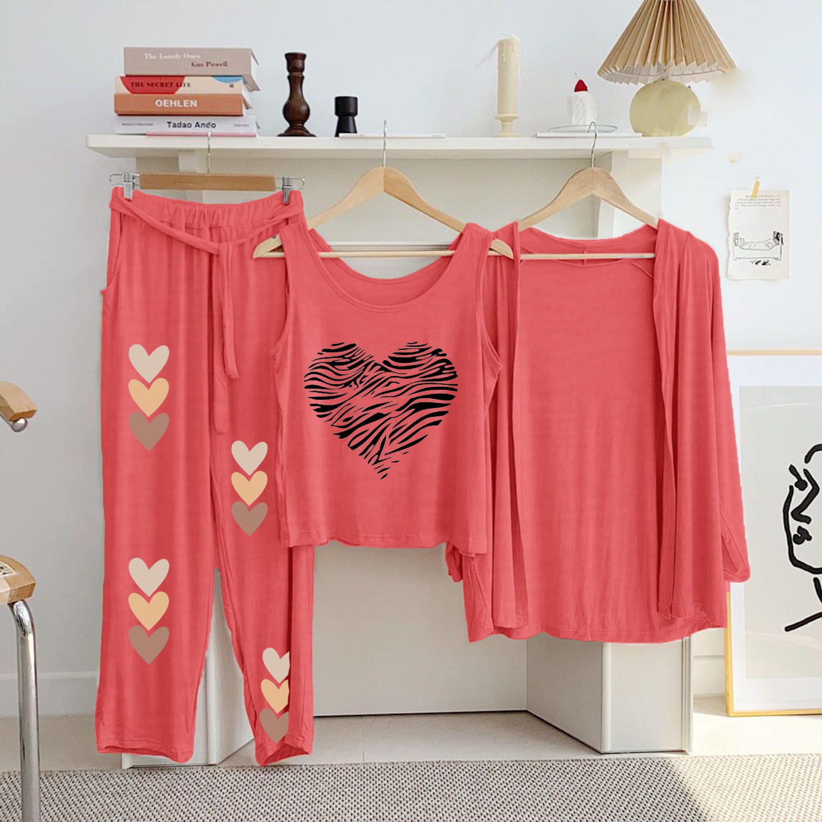 3 Pcs Night Printed Suit