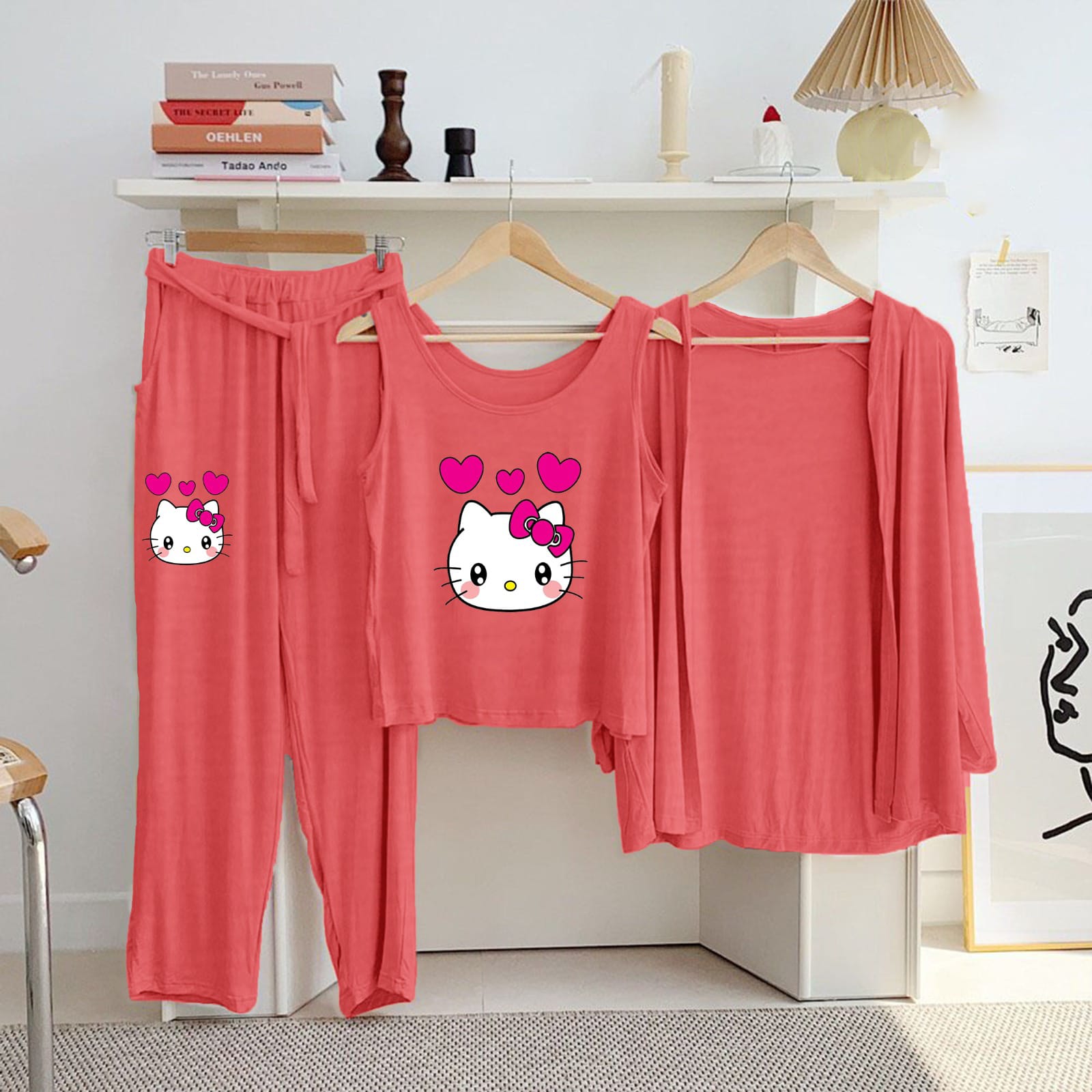 3 Pcs Night Printed Suit