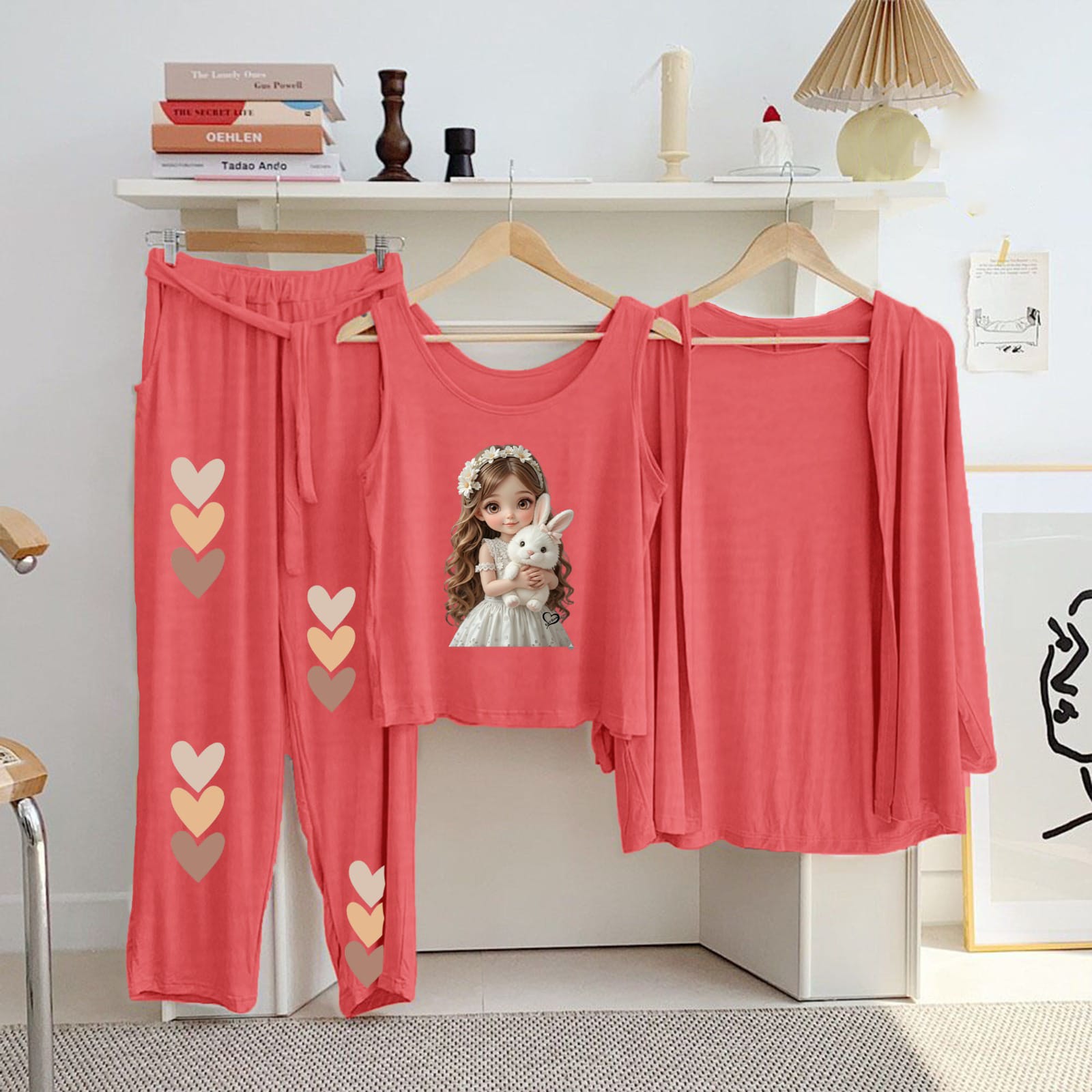 3 Pcs Night Printed Suit