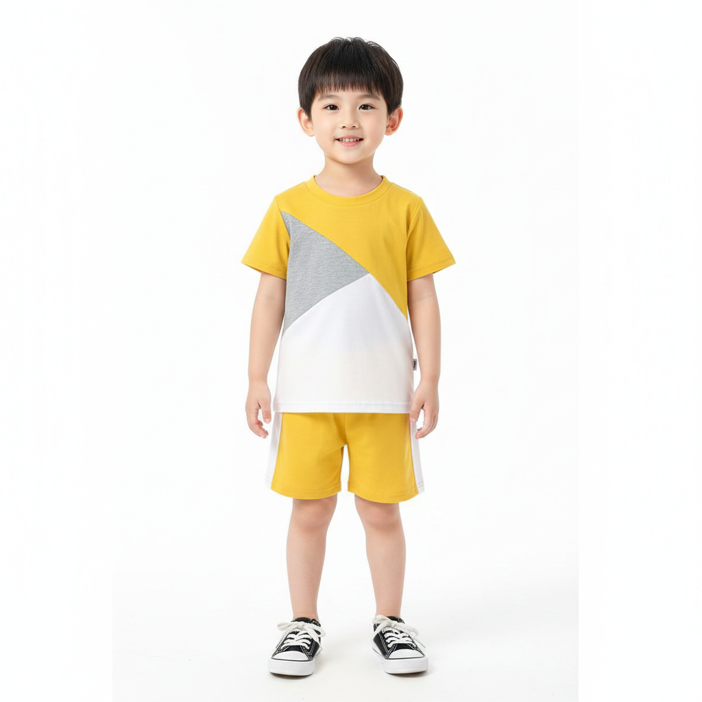 Vibrant Sun-Yellow 2-Piece Outfit for Toddlers - Stylish Casual Wear