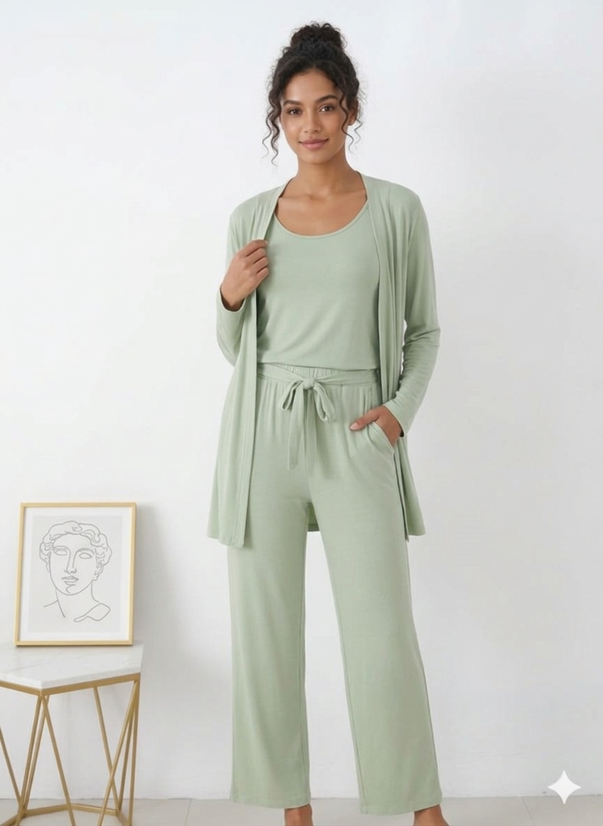 Night Plan Suit – 3 Pcs Set 🌙✨