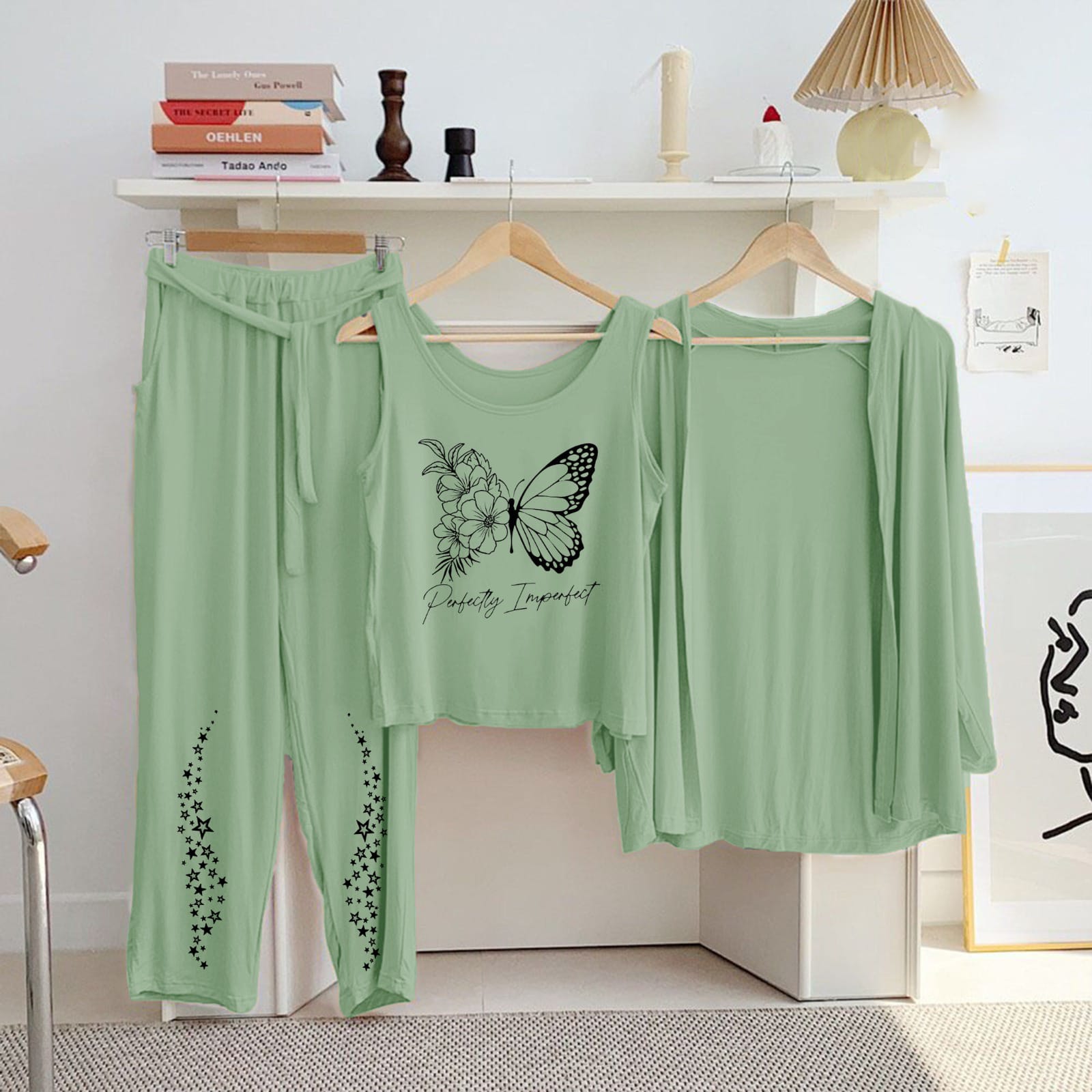 Night Printed Suit 3 Pcs