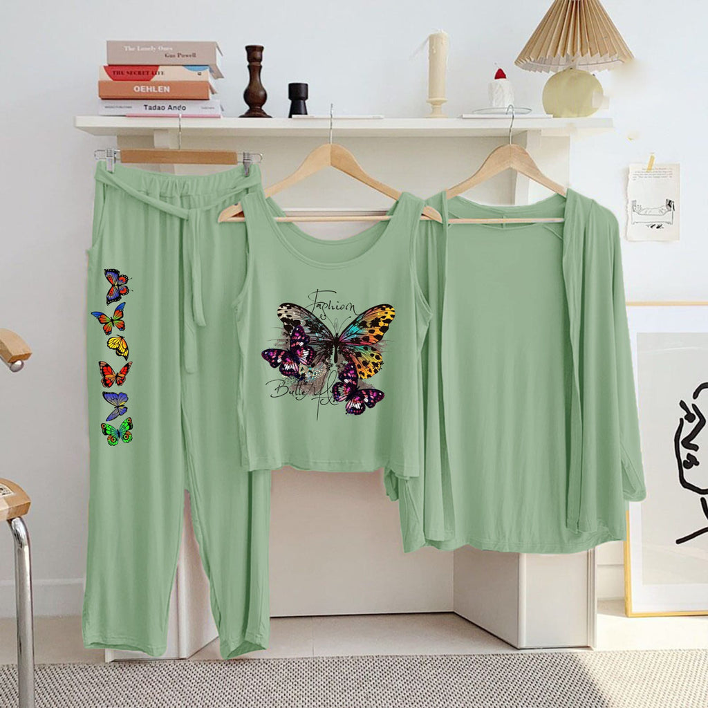 Night Printed Suit 3 Pcs