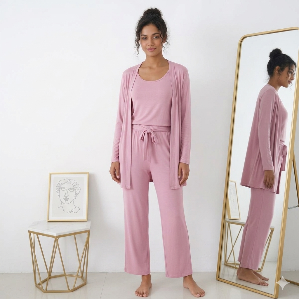 Night Plan Suit – 3 Pcs Set 🌙✨
