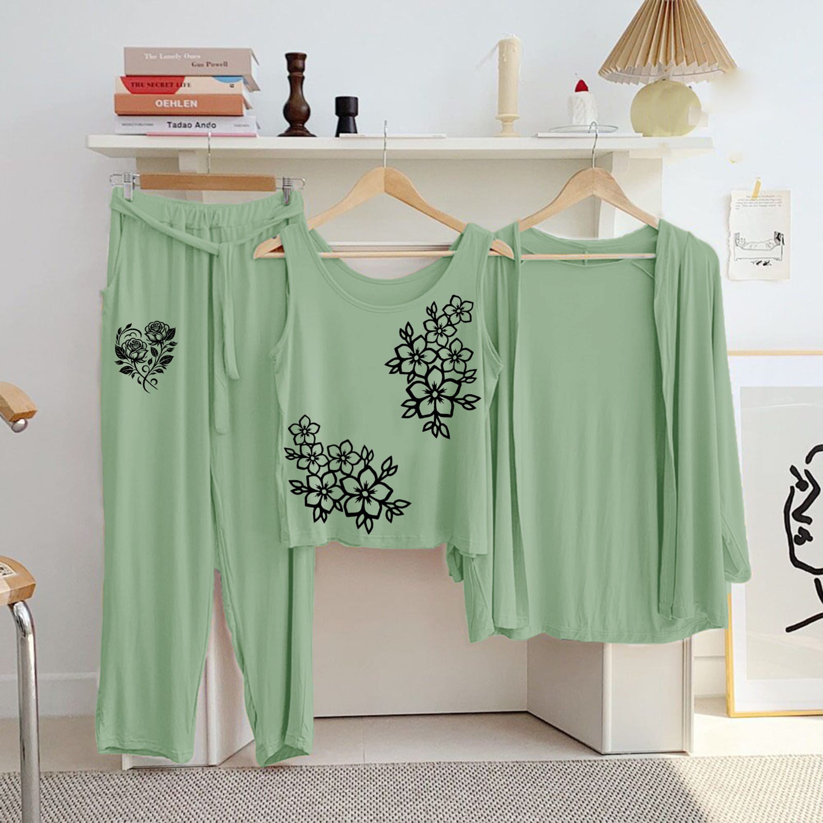 Night Printed Suit 3 Pcs