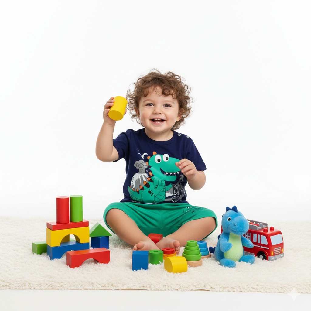 Cute Dinosaur Print Playtime Outfit