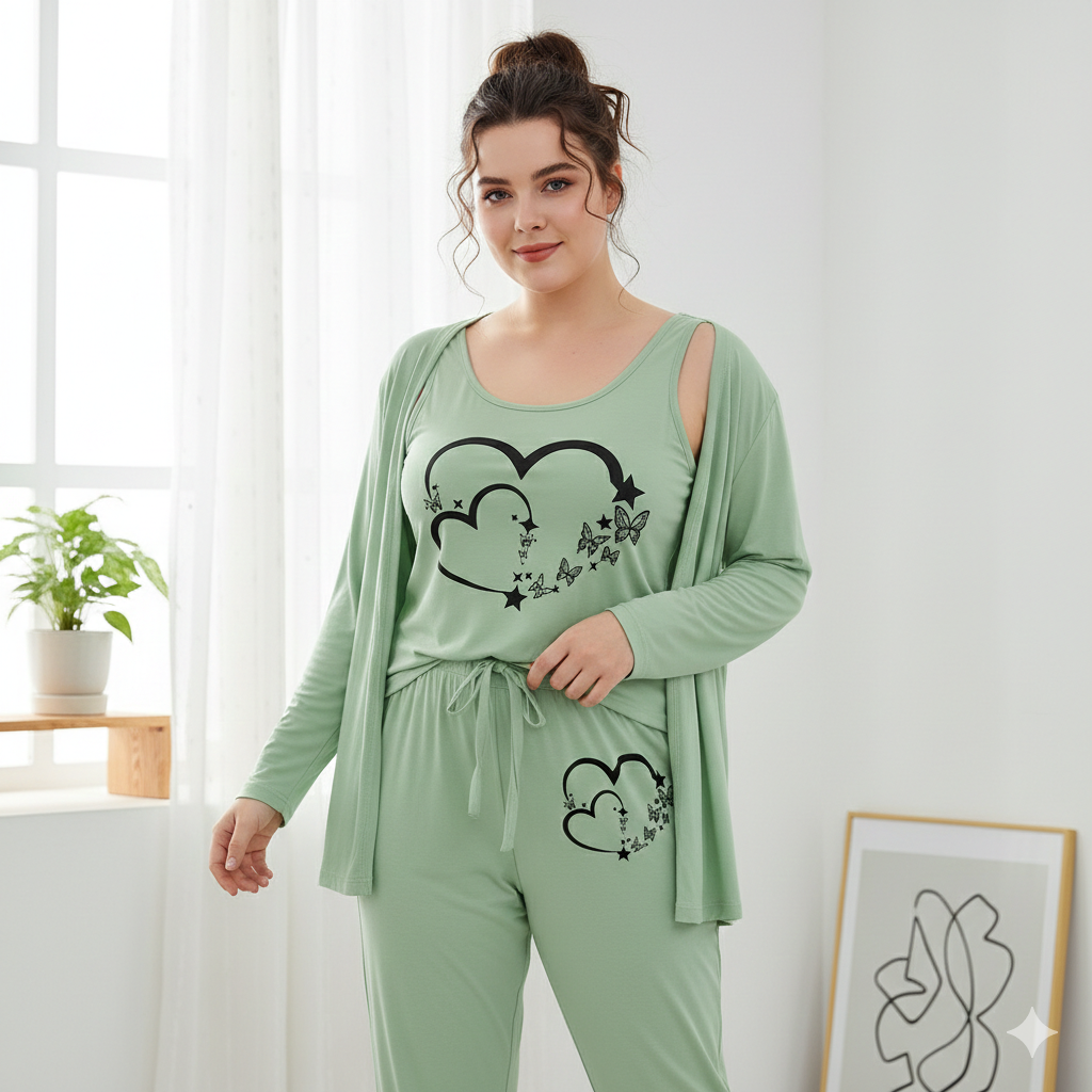 Night Printed Suit 3 Pcs
