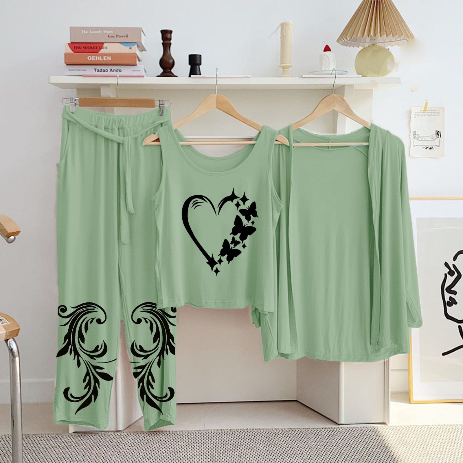 Night Printed Suit 3 Pcs