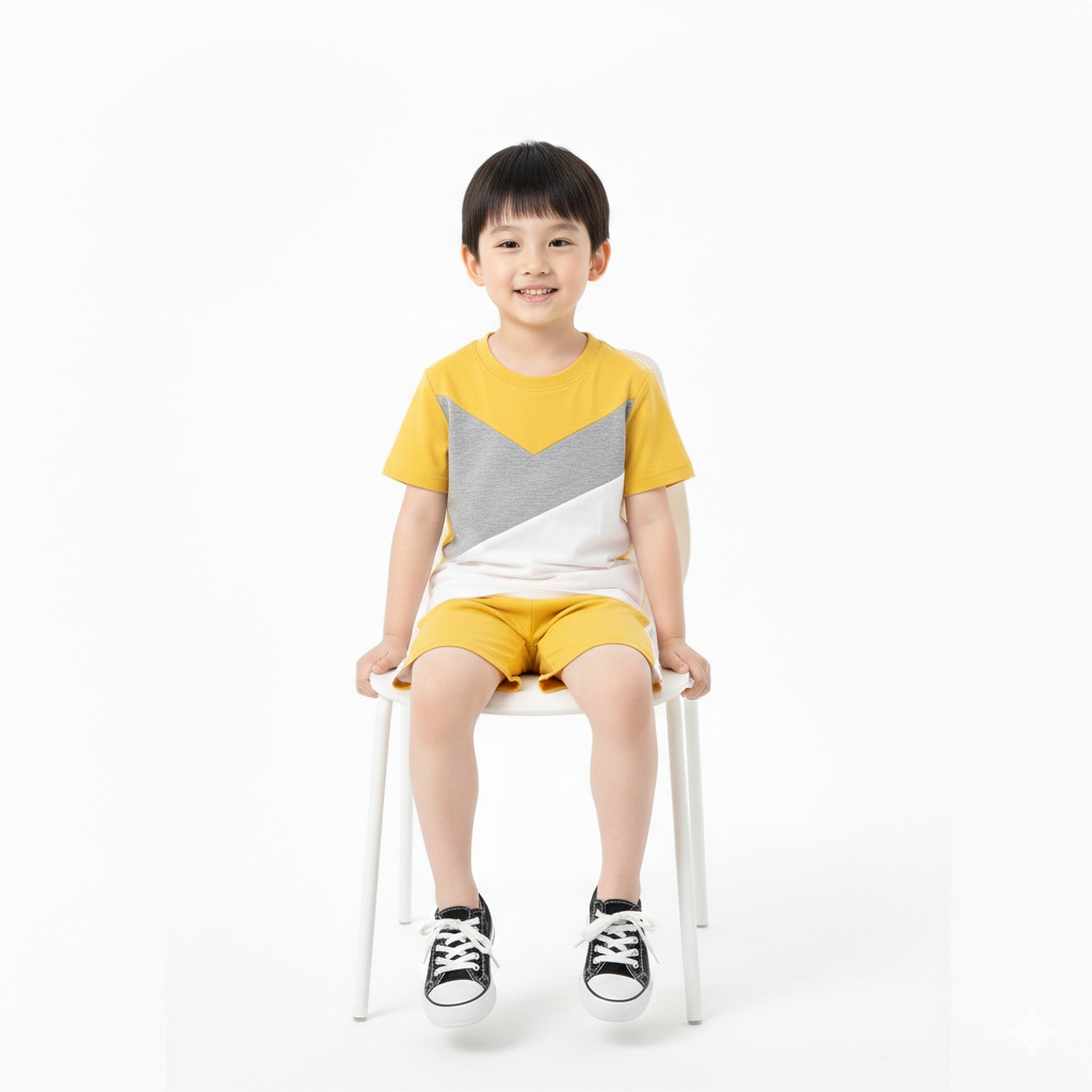 Vibrant Sun-Yellow 2-Piece Outfit for Toddlers - Stylish Casual Wear