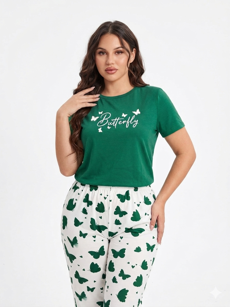Butterfly Print Night suit