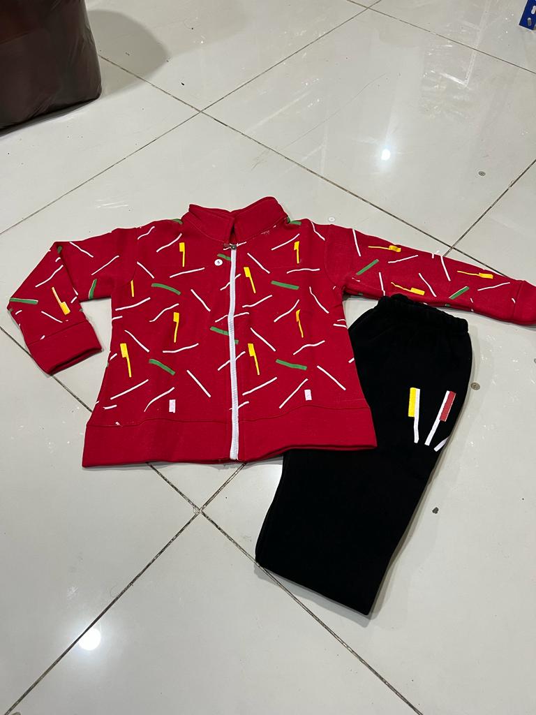 Boys/Girls Winter Fleece Tracksuit with Zipper Hoodie