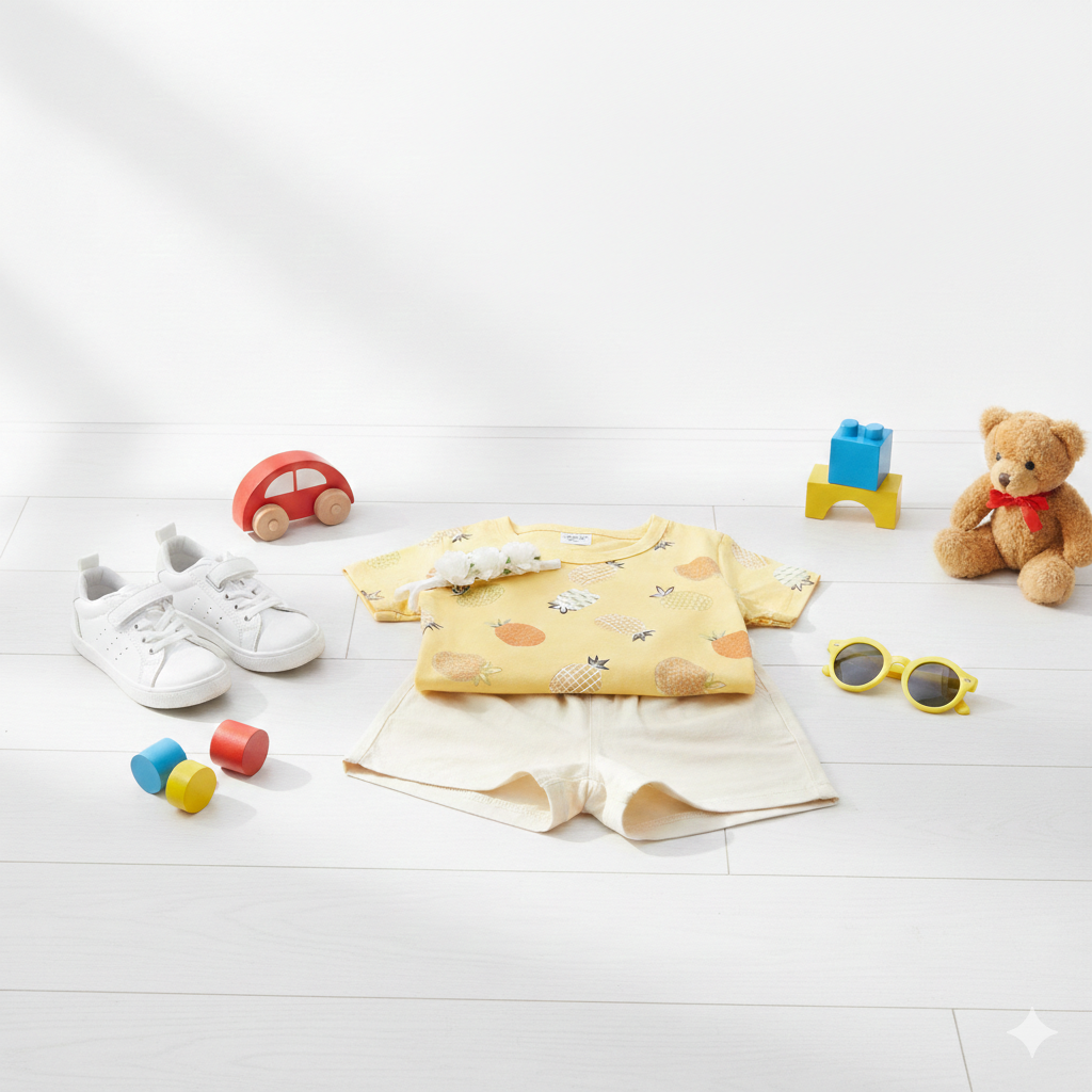 Little Sunshine in Pineapple Print