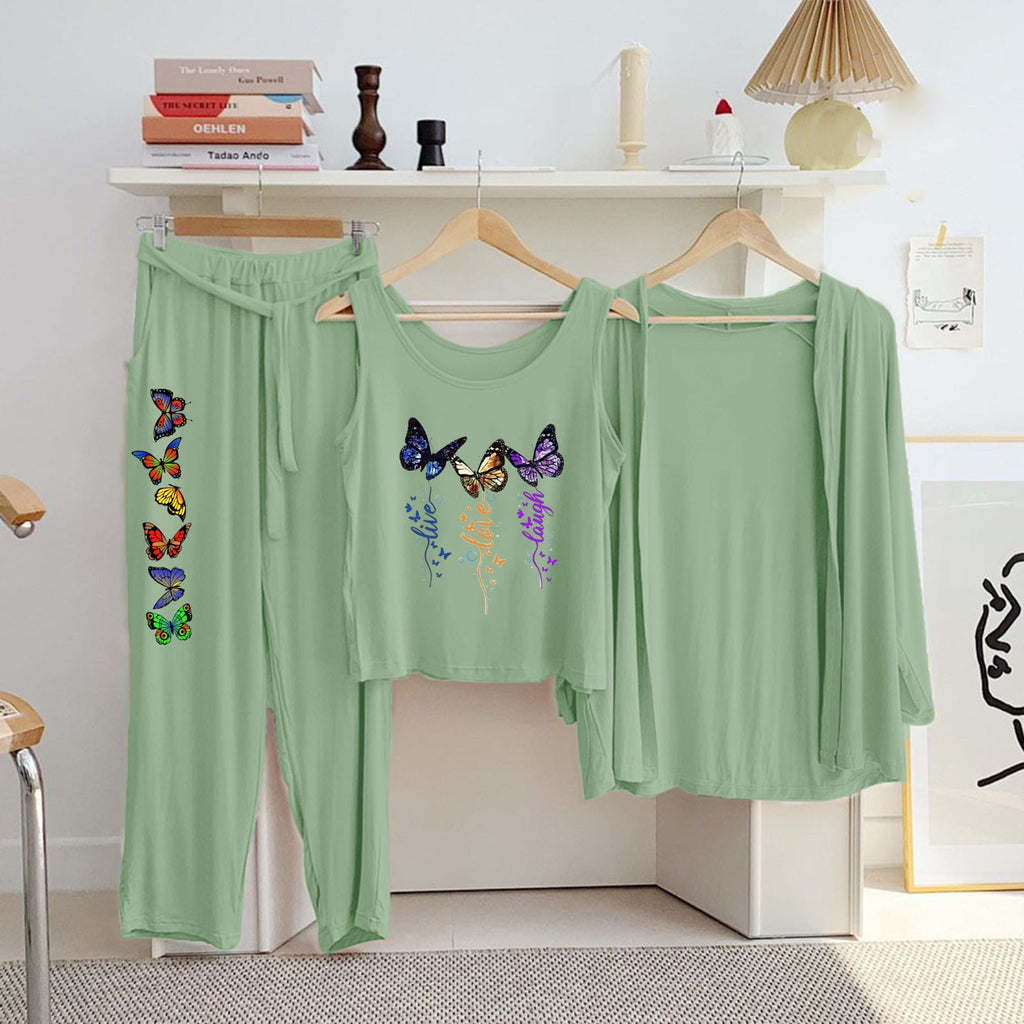 Night Printed Suit 3 Pcs