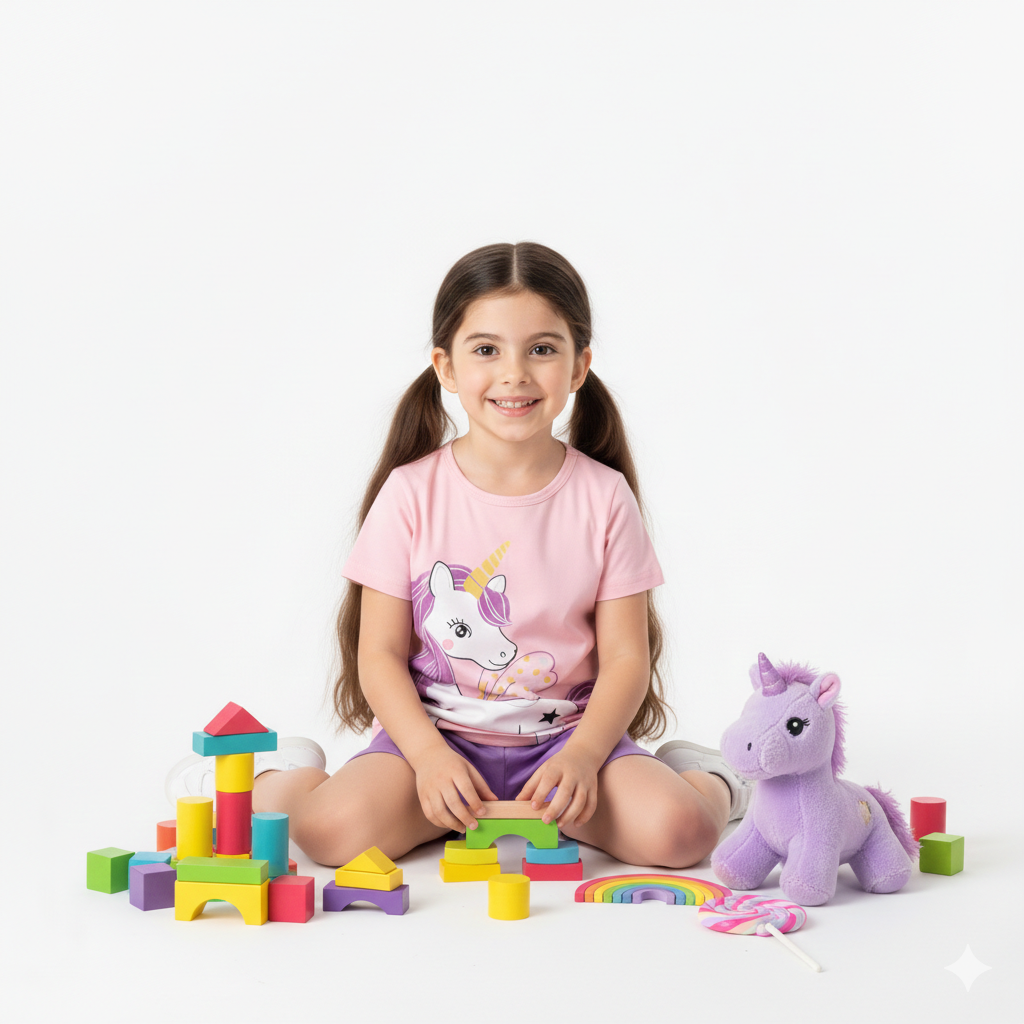 Charming Unicorn Graphic Summer Outfit