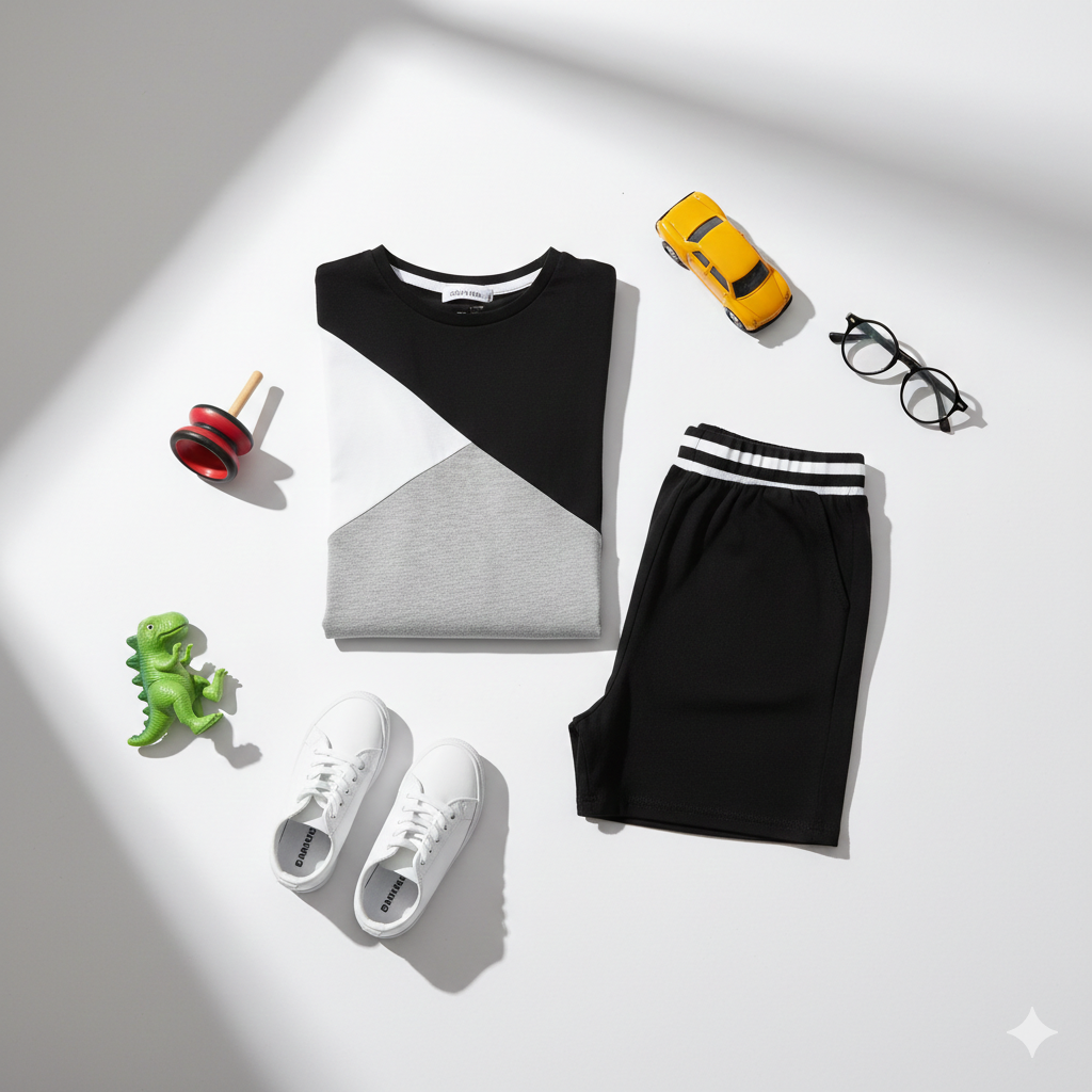 Vibrant Tri-Color Summer Coordinate Set.