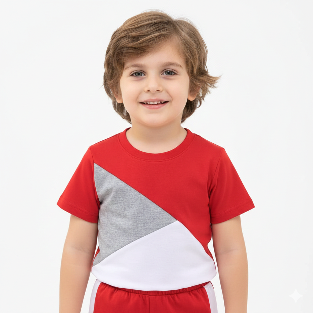 Vibrant Tri-Color Summer Coordinate Set.