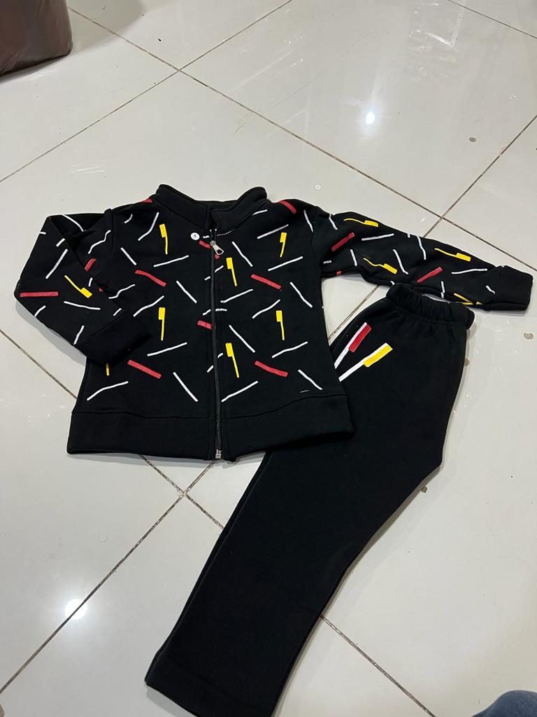 Boys/Girls Winter Fleece Tracksuit with Zipper Hoodie