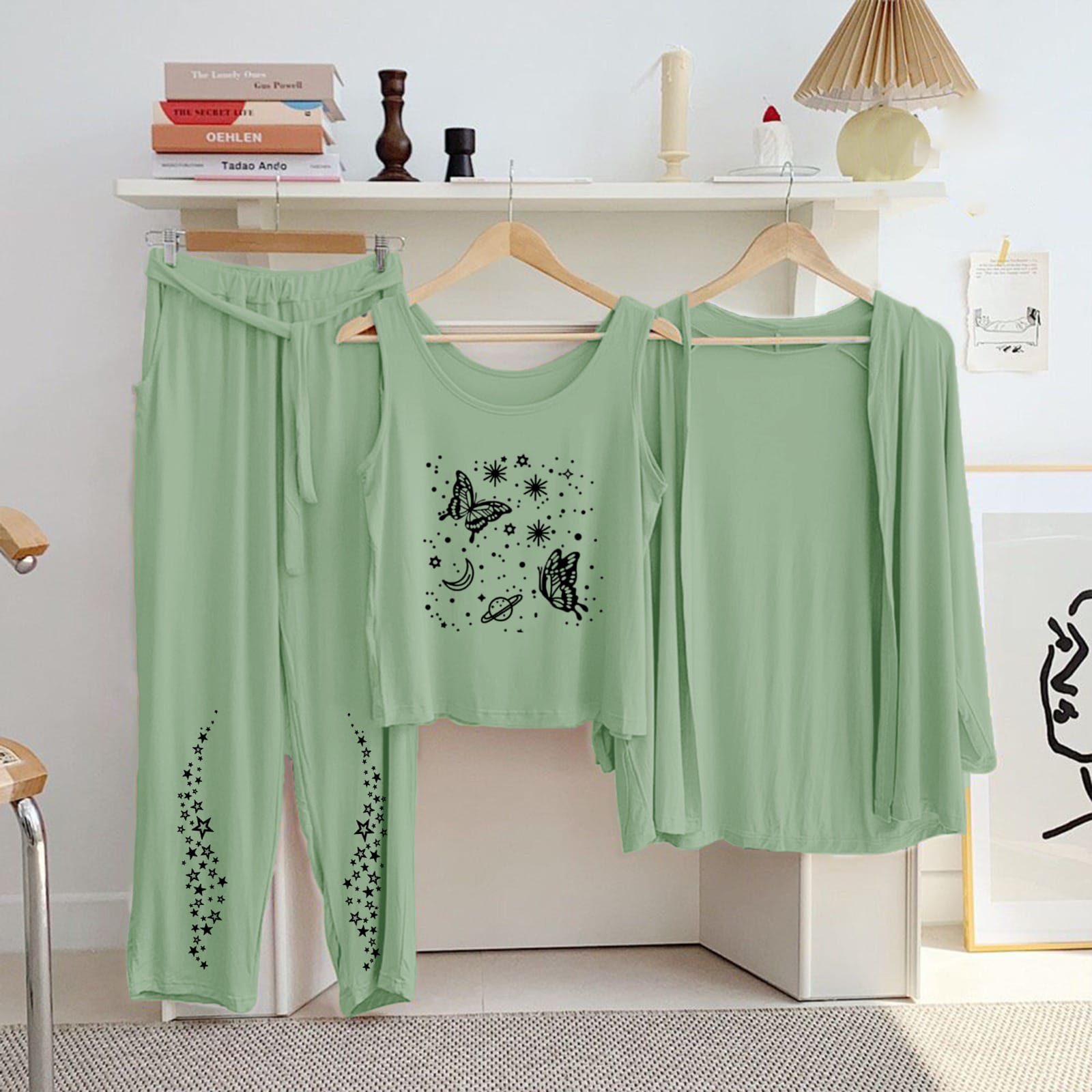 Night Printed Suit 3 Pcs