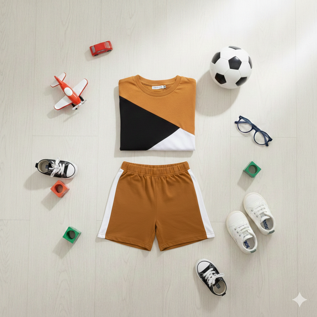 Vibrant Tri-Color Summer Coordinate Set.