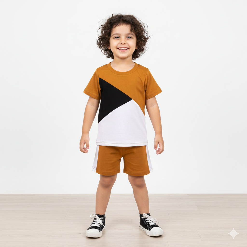 Vibrant Tri-Color Summer Coordinate Set.