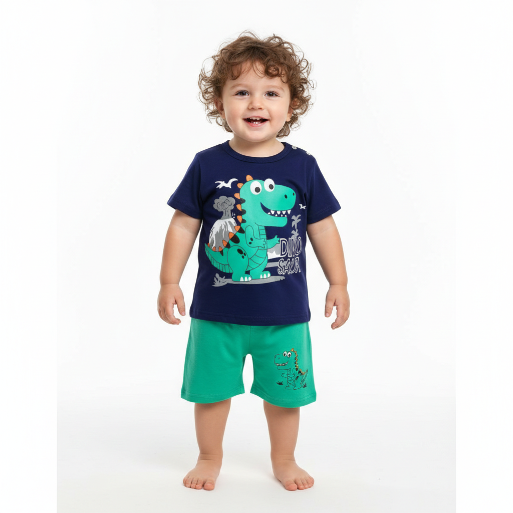Cute Dinosaur Print Playtime Outfit