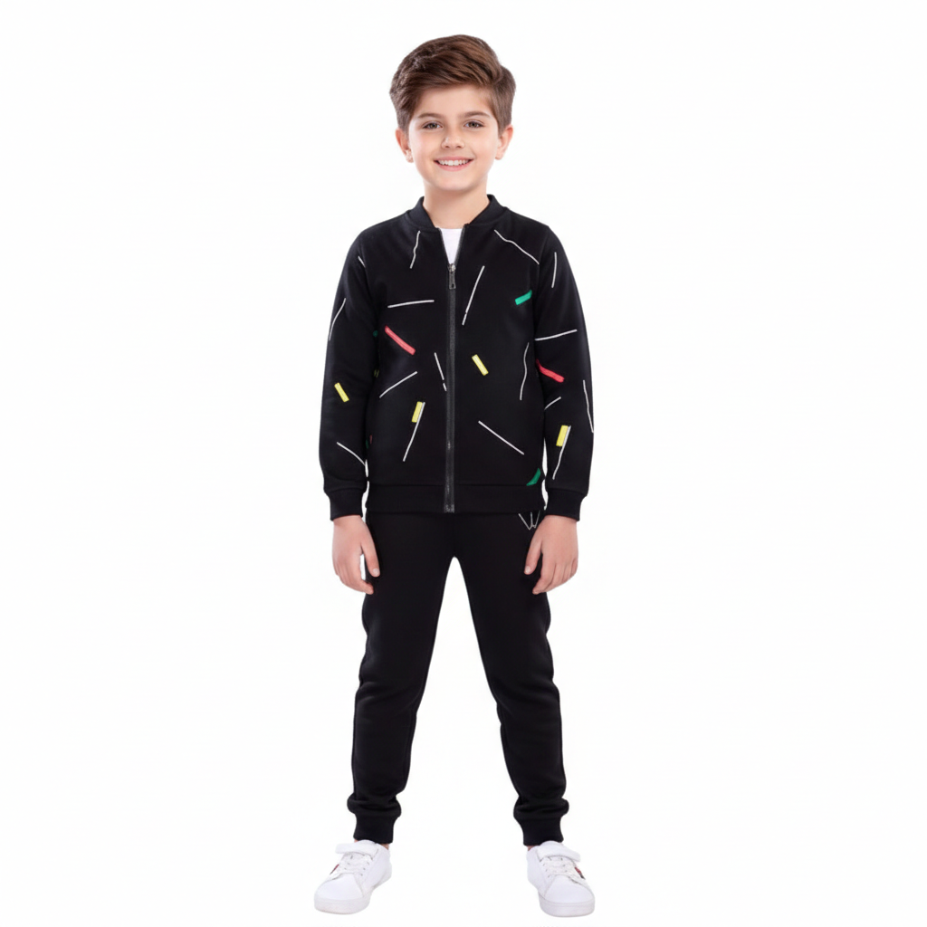 Boys/Girls Winter Fleece Tracksuit with Zipper Hoodie