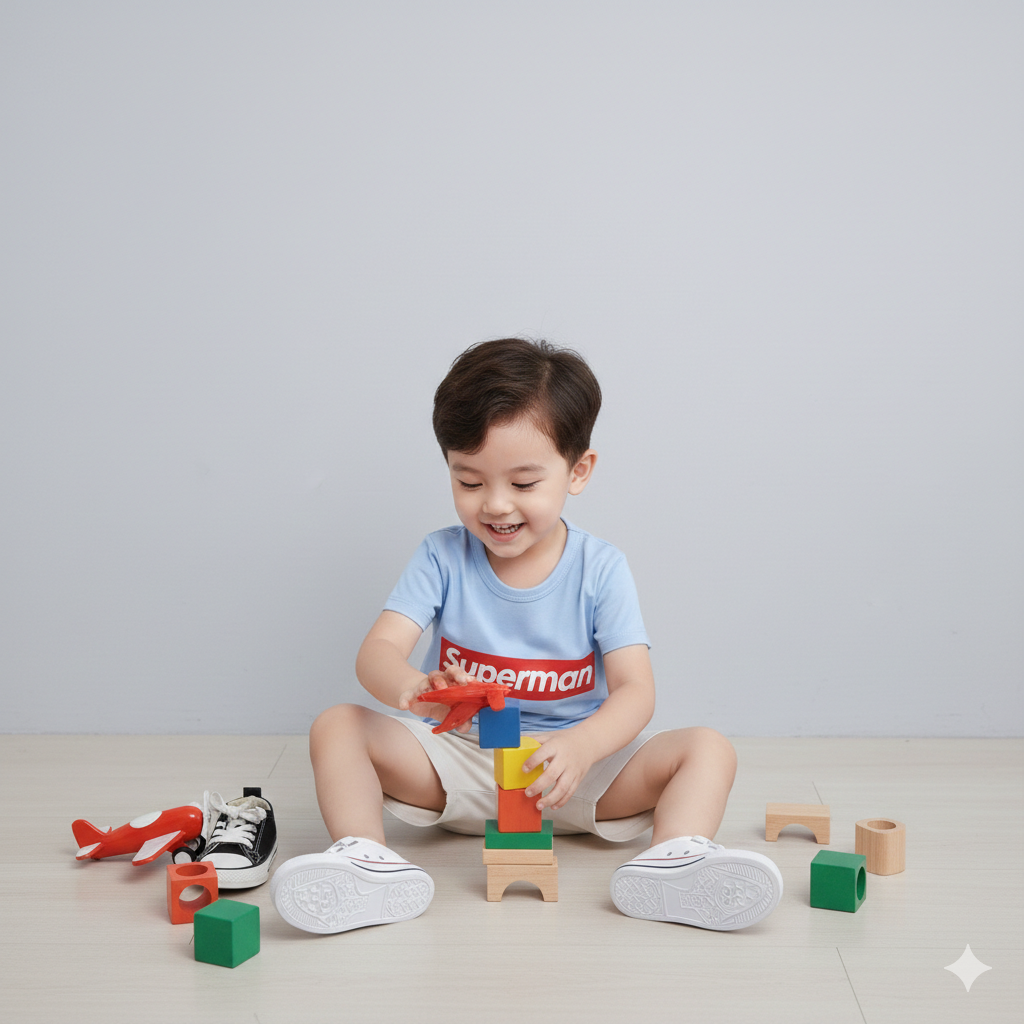 Trendy Casual Superman Cotton Suit for Kids