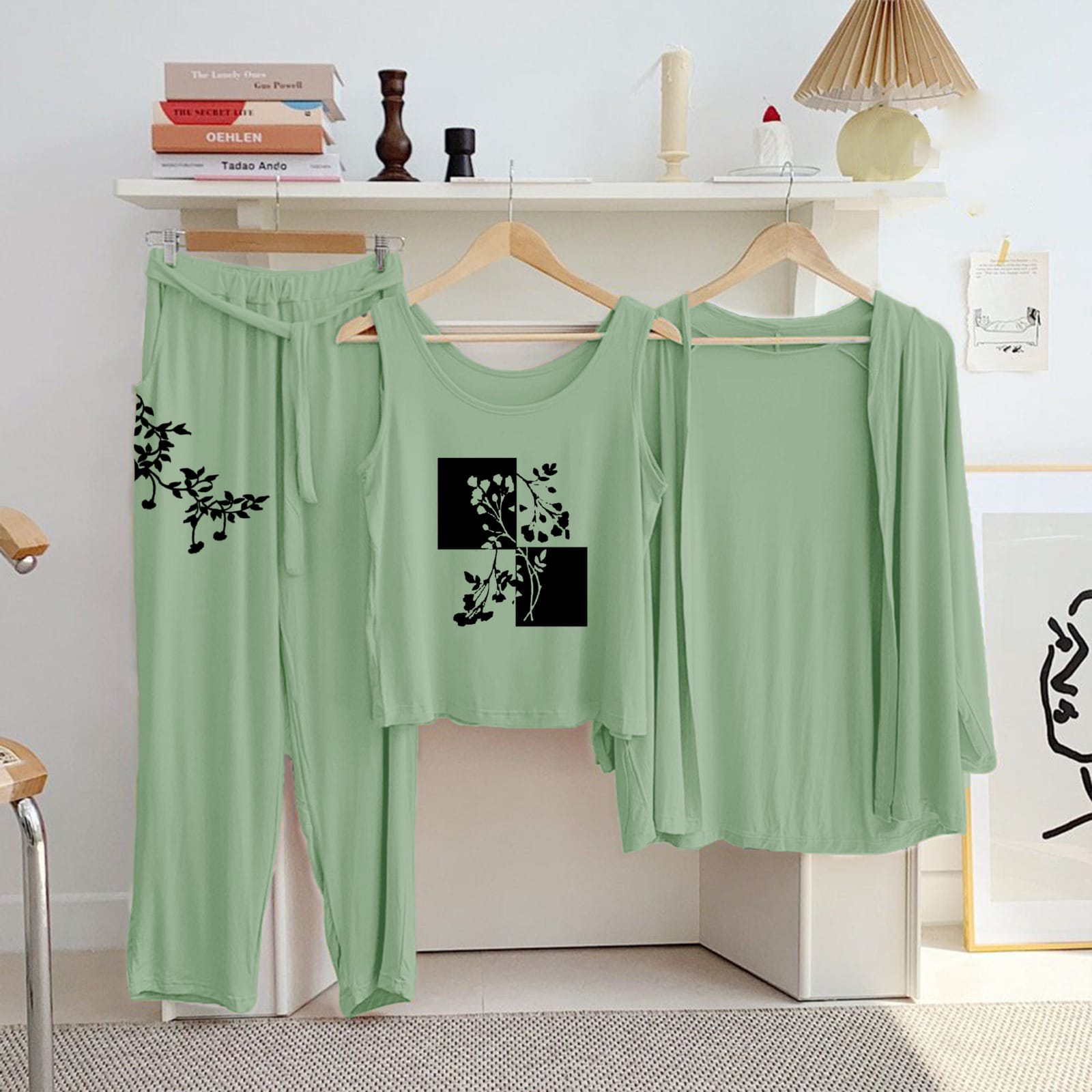 Night Printed Suit 3 Pcs