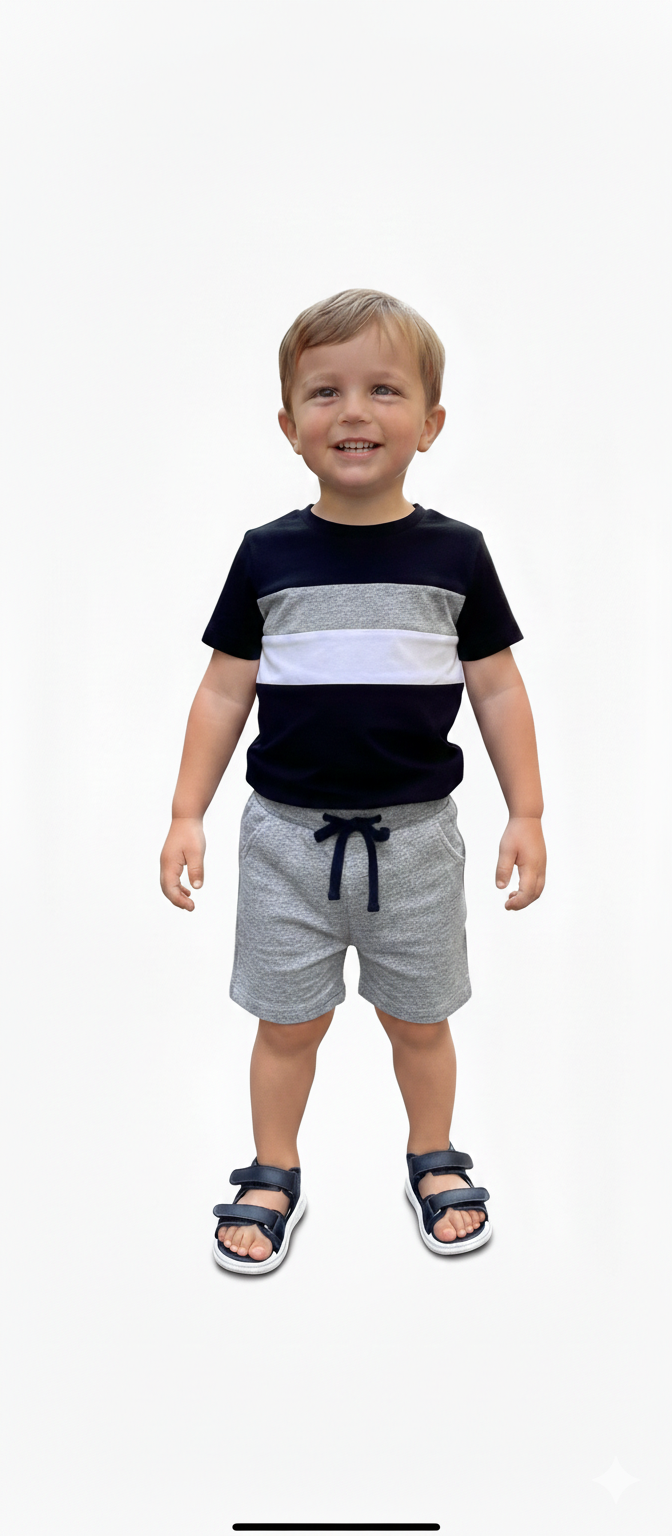 Classic Gray & White Formal Suit