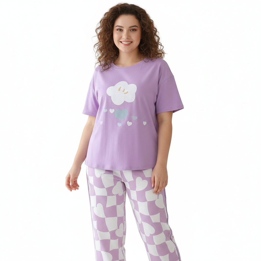 ✨ New Premium Cotton Jersey Night Suit – Soft & Comfy Wear